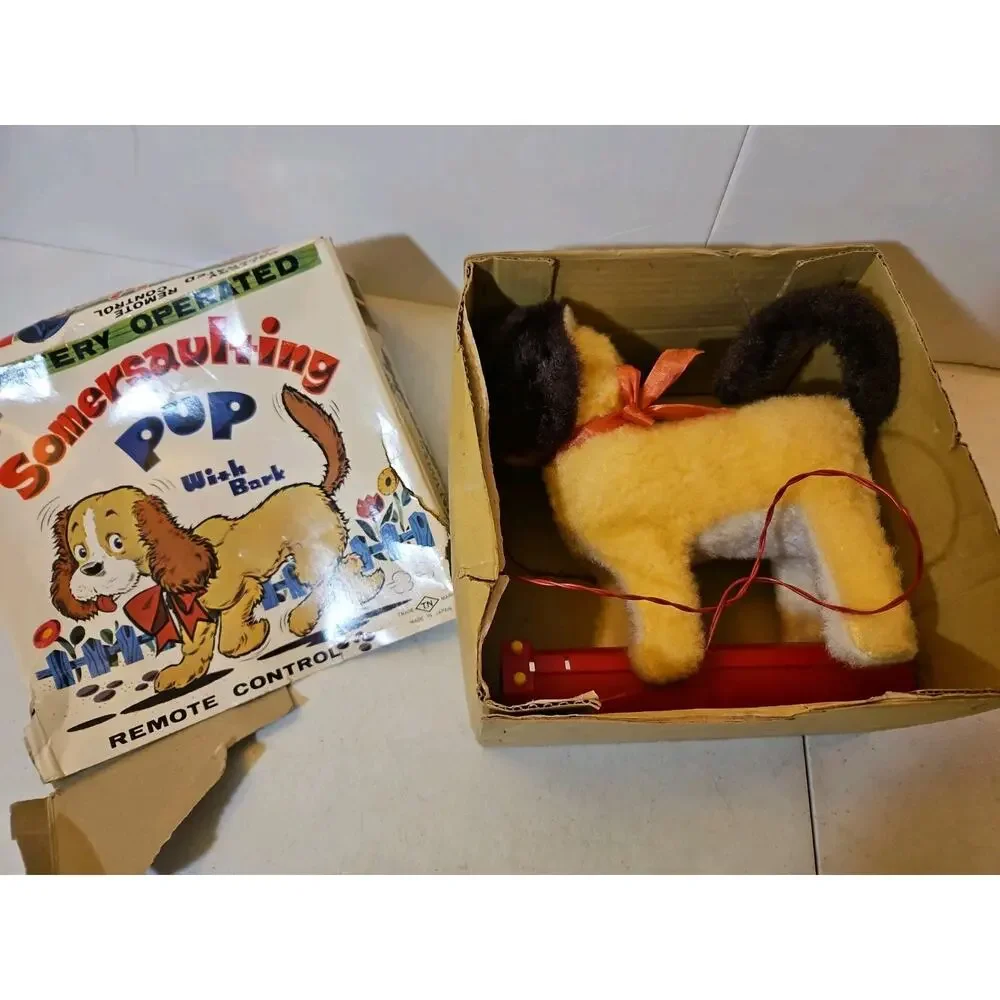 Vintage Toy Remote Control Dog Somersaulting Pup With Bark With Box Untested